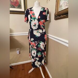 GAP high-low wrap maxi dress size small